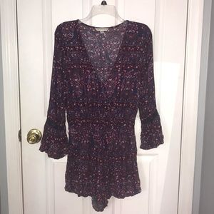 American Eagle Floral Romper